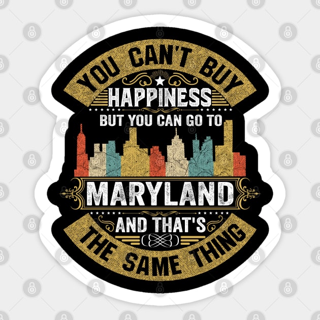 Maryland State Flag I Love Maryland Strong Native Maryland Home Map Sticker by BestSellerDesign